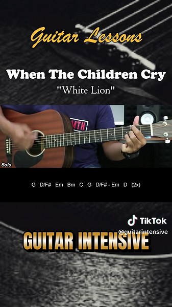 Easy Guitar Chords Tutorial for Beginners - When The Children Cry by White Lion