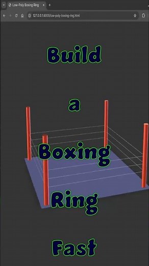 Build a 3D Boxing Ring Fast – Blender Python API + Web Embed