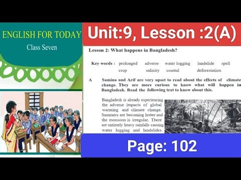 Class 7 English Book 2025 Unit 9 Page- 102|| Lesson 2(A) Climate change || ৭ম শ্রেণির ইংরেজি বই ২০২৫