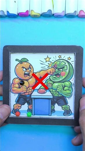 Brainrot's Muscled Fighting Cardboard Color Pinball #brainrot #craft