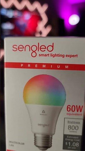 The lighting effects of the Sengled Matter-enabled bulb