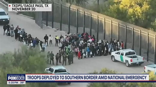 Troops deployed to southern border amid national emergency