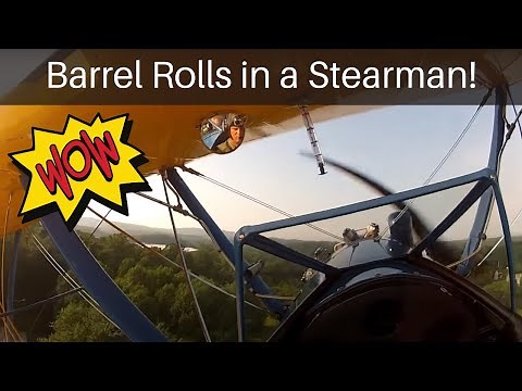 Stearman Biplane Aerobatic Ride | Barrel Rolls | Open Cockpit
