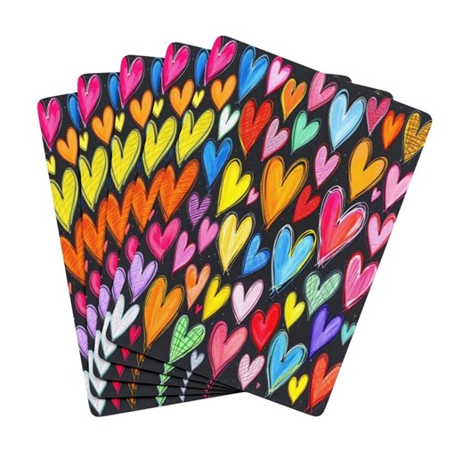 Love Hearts Canasta Art Playing Cards Deck of Cards - Etsy