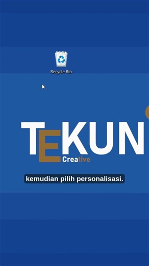 Menghilangkan icon recycle bin di desktop #microsoft #windows #windowstips #belajarkomputer #tips