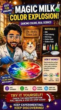 Milk + Dish Soap = MAGIC?! 🥛🌈 | Fun Chemistry Experiment #shorts #fun