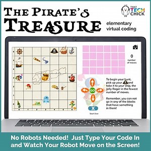 Virtual Bee-Bot Elementary Coding - The Pirate's Treasure