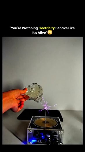 Icon Mind on Instagram: "High-frequency electrical fields create visible plasma streams by ionizing gas inside the chamber. These lightning-like patterns respond instantly to nearby objects, revealing how electric energy naturally seeks the shortest path while remaining fully controlled through precise voltage regulation. Via: ideas1plus1/tt ___ Follow for more @iconmind.io ❤️‍🔥 ___ DM for credits or removal (No copyright intended). All rights and credits reserved to the respective owner(s) #ve