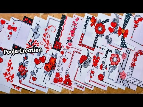 100 Red♥️ border designs|Project work designs|Cover design|Assignment front page design|Project work