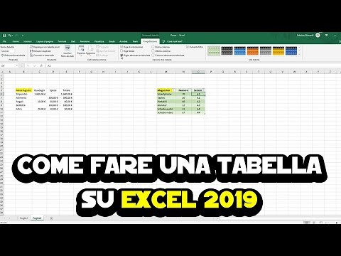 Come fare una tabella su Excel 2019