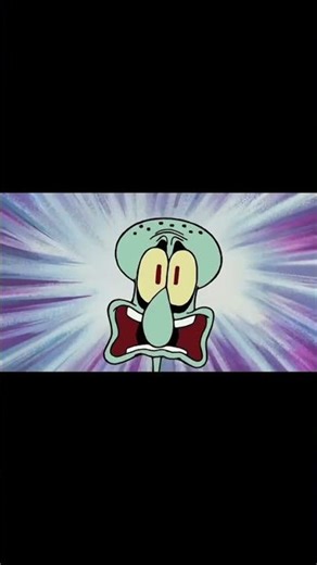 squidward gets scared of Chara' creepy face