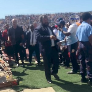 Deputy Prime Minister John Rosso with members of the PNG parliament and other dignitaries leaving the stadium after the Eucharistic Mass. #PapalVisit #PopeFrancis #HolyMass #insidepngupdate #insidepng | Inside PNG