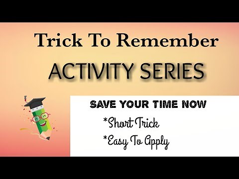Trick To Remember Activity Series