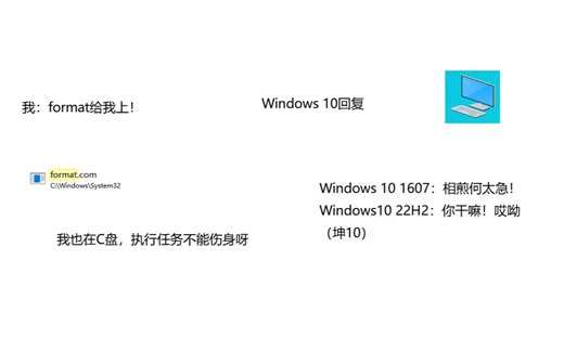 当你尝试用format格式化C盘时……（可能有你意想不到的事）