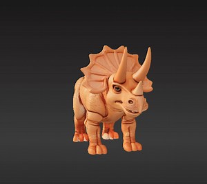 Realistic Triceratops Flexi Toy with Vivid Horns and Sturdy Pose