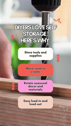 🛠️ DIYers love self storage and here’s why!