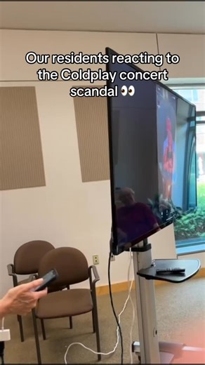2.3K views · 264 reactions | The @coldplay concert scandal left our whole rec room shook-ish  #ColdplayScandal #SeniorLivingUnfiltered #EncoreVillage #SeniorReactions #TrendingNow #PopCultureMoments #SeniorTok #ViralReactions #RetirementGoals #Viral #Celeb | Encore Village of Schaumburg | Facebook