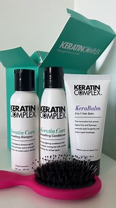 Unwrap the secret to perfect blowouts! 🌟 The Best-Ever Blowout Kit hydrates, repairs, and leaves hair sleek and frizz-free! 💖 The kit includes: ✨Keratin Care Smoothing Shampoo ✨Keratin Care Smoothing Conditioner ✨KeraBalm 3-in-1 Hair Balm ✨FREE Travel Brush #keratincomplex #beautifulhaireveryday #KC | Keratin Complex