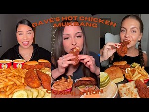 ASMR Dave's Hot Chicken Mukbang Compilation 🍔 │ Pt. 1 ✨