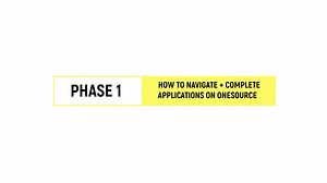 Phase 1 - How To Navigate + Complete Applications On Onesource.mp4