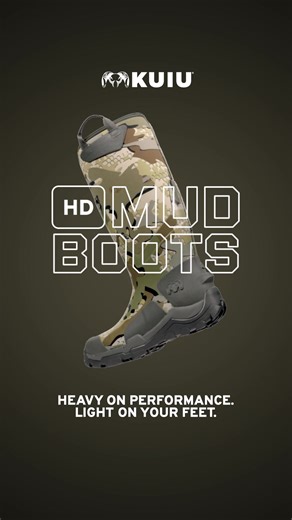 Built for heavy use in muddy conditions, the HD Mud Boot features a patent-pending, mud-release boot tread, so you don’t get weighed down. | KUIU | Facebook