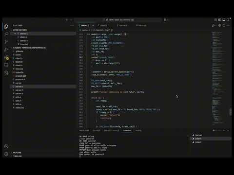 CSC209 A3 Demo: Multi-Client Chat Server in C Using TCP Sockets and select()