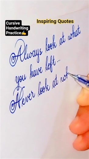 Beautiful Cursive Handwriting Practice✍️ with Inspiring Quotes #handwriting #ytshorts #cursive