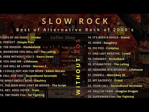 Slow Rock Alternative Rock 90s 2000s - Simple Plan, Hoobastank, The Calling, Howie Day,\rLinkin Park