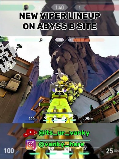 BEST Viper Lineups on Abyss B Site #valorant #lineups #shorts