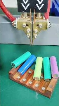 How to make battery pack in factory 🏭 ?#batterypack #satisfying #SolderingRobot #spotsolder