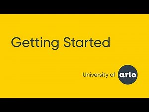 Getting started - Arlo dashboard