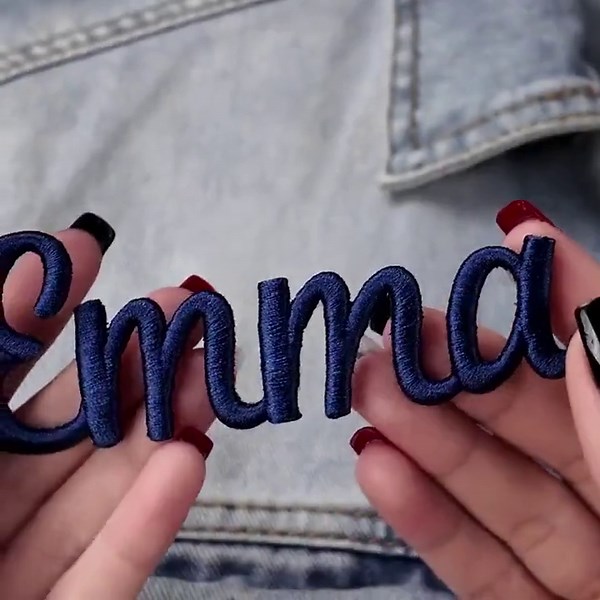 Colorful Custom Text Patches - Rainbow 3D Embroidered Name Tag - DIY Personalized Iron-on Decor for Hats, Tote Bags & Denim -script Applique - Etsy