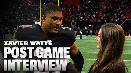 Xavier Watts postgame interview after Monday Night Football win against the Los Angeles Rams