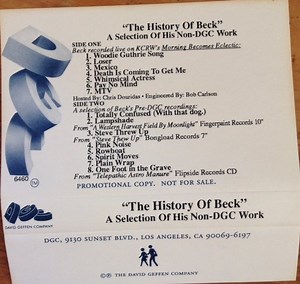Beck - The History Of Beck - A Selection Of His Non-DGC Work
