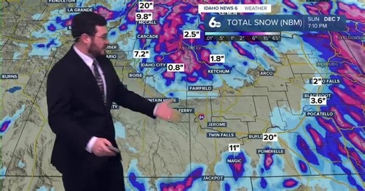 Rain and mountain snow move into Idaho with winter weather advisory in effect