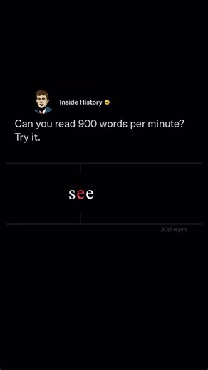 A1 Media Dose on Instagram: "Can you really read 900 words per minute? Most people read far slower than they think - but with the right focus and technique, your brain can process information much faster than you expect. This quick test challenges your speed, comprehension, and attention all at once. Give it a try and see if you can keep up. Ready?"
