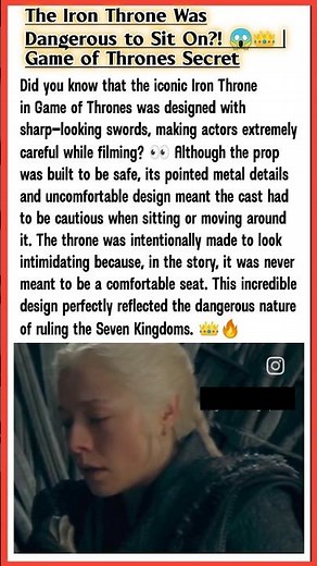 The Iron Throne Was Dangerous to Sit On?! 😱👑 | Game of Thrones Secret