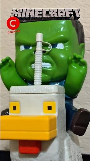 Cinemark’s chicken jockey & TNT popcorn buckets for the new minecraft movie!