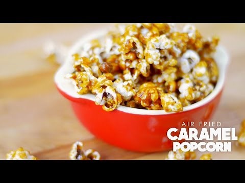 Air Fryer Caramel Popcorn