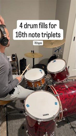 Drum fills to practice 16th note triplets and spark some drum ideas #drums #drumfills #drummer