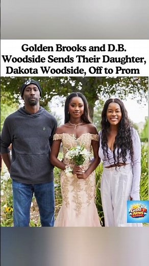Golden Brooks and D.B. Woodside celebrating their daughter Dakota’s big night.#Prom #Family