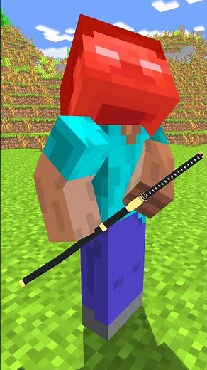 HELP Herobrine Cut Wood with Katana VS Monster School students (Bones - Imagine Dragons) #shorts