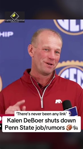 ‘We’re extremely happy at Alabama’ 🐘🏈 Alabama head coach Kalen DeBoer shuts down the rumors about Penn State as the Tide prepares to face Georgia in the SEC Championship game. #rolltide #alabama #alabamafootball #collegefootball