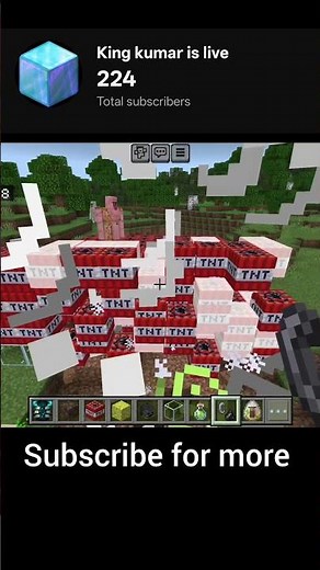 day 5 of exploding one tnt per subscriber I get in Minecraft