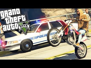 GTA 5| CARRERAS ILEGALES - MOTOCROSS HONDA VS POLICIAS FURIOSOS "EPICO" |GamerMachineWorld