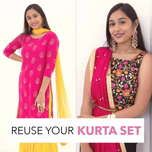 621K views · 2.5K reactions | These mix and match tips will ensure you always have a new Ethnic outfit at hand! Here's how to wear 1 kurta set in 5 stylish ways. | Glamrs | Facebook