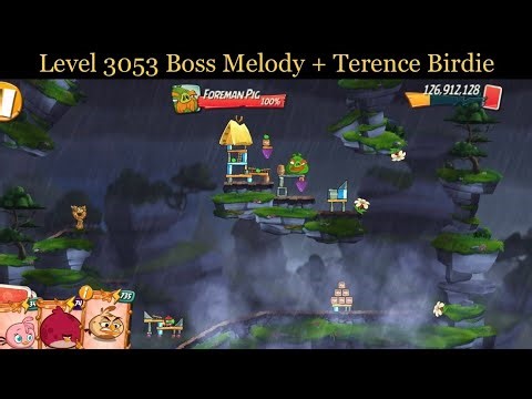Angry Birds 2 AB2 Level 3053 Boss Melody + Terence Birdie