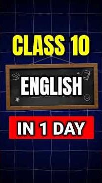 How to Complete Class 10 English in 1 Day | #shorts #class10