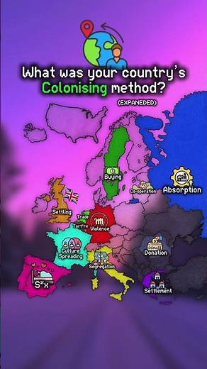 What was your countries colonising method? (EXPANDED) #europe #mapping #geopolitics