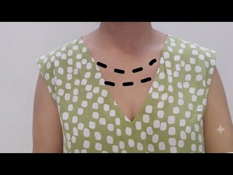 How To Reduce Perfectly a Large Neckline : Genuins sewing tips✂️